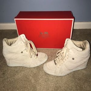 Heeled coach sneakers
